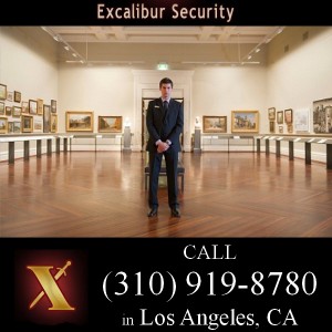 Security Guard standing in a museum